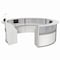 Linea Italia Reception Desk 11.1 ft D X 46 in H, 11.8 ft W X Thermofused Laminate, Clear, White ZUS319 - alternate 4